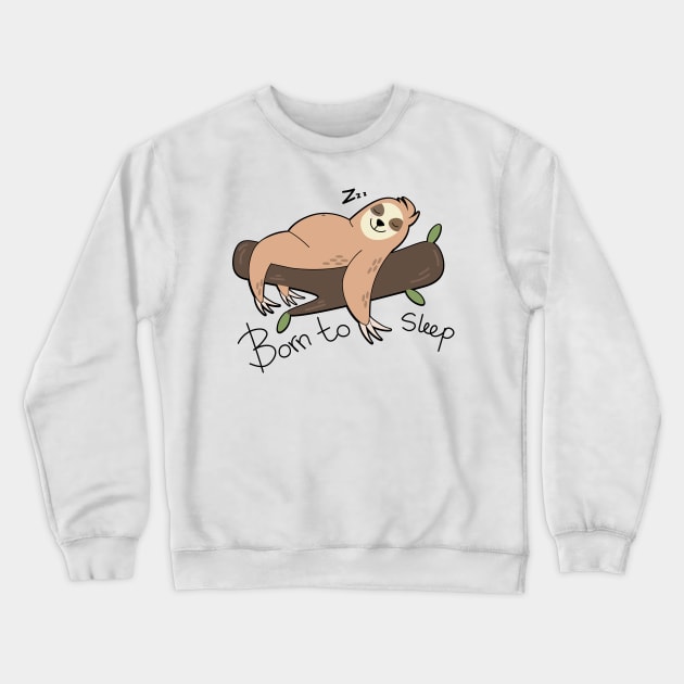 Sloth lazy sleep Crewneck Sweatshirt by Karroart